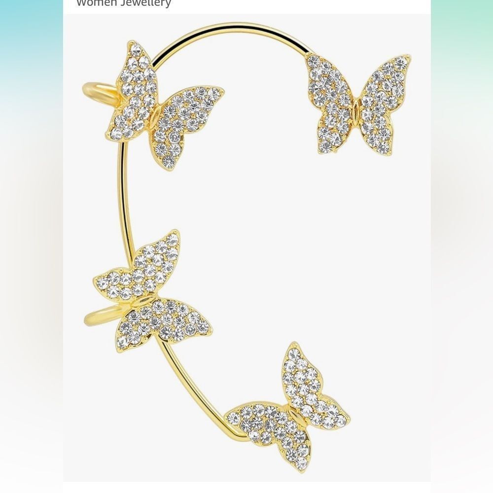 NEW Elegant Gold Butterfly Ear Cuff